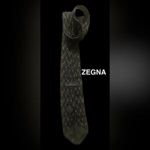 Ermenegildo Zegna Necktie Green Silk
